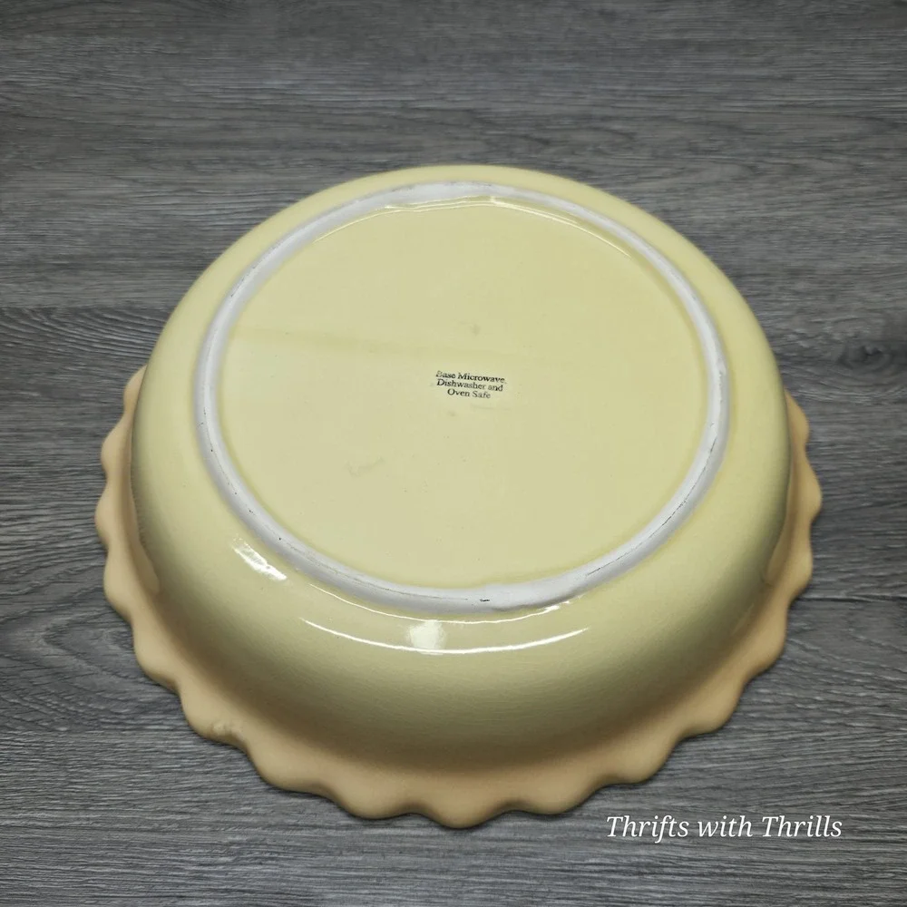 Vintage Cracker Barrel Ceramic Pumpkin Patch Pie Plate And Lid - Fall Is Here!!